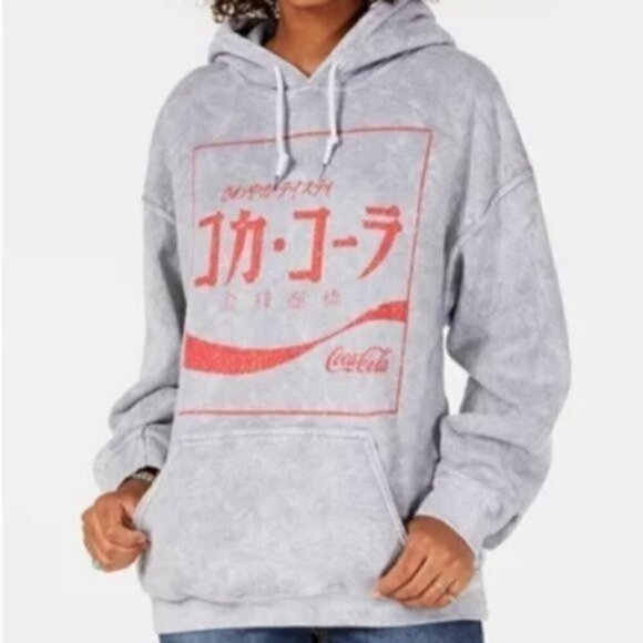 True Vintage Coca Cola Japan Gray Hoodie - Picture 1 of 3